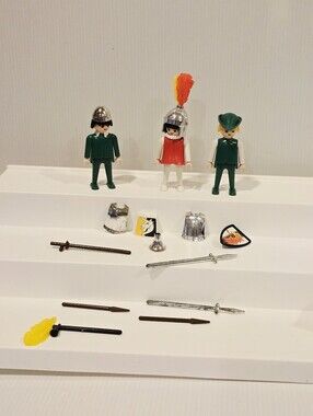 Vintage Geobra Knights Playmobil Figure and Accessories Set